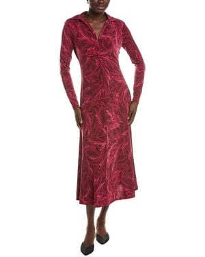 Maison Tara Long Sleeve Maxi Dress - Red