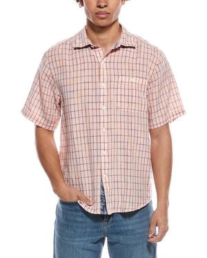 Tommy Bahama Manati Plaid Linen-Blend Shirt - Red