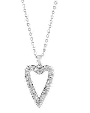 Glaze Jewelry Plated Cz Necklace - White