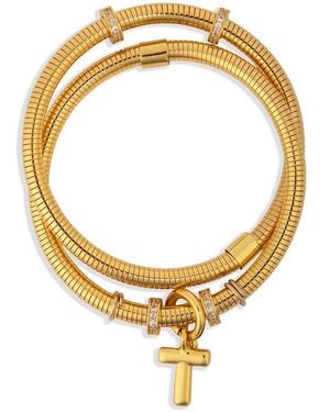 Saachi Bubble Charm "T" Bracelet - Metallic