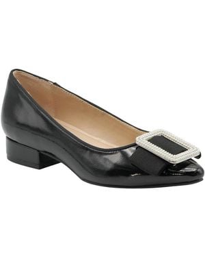 Adrienne Vittadini Pender-2 Crinkle Patent Slip-On - Black