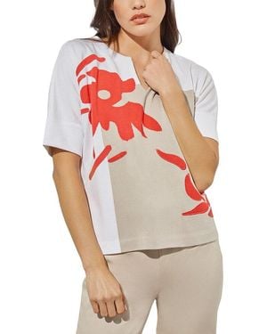 Ming Wang Short Dolman Sleeve Tunic - White