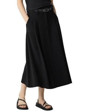 Theory Pleat Trouser Skirt - Black