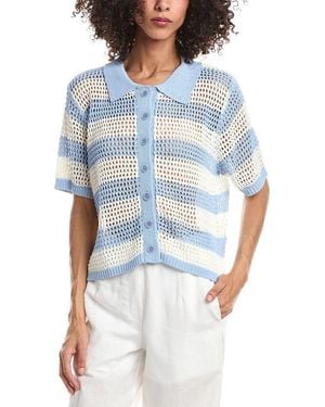 ANNA KAY Devito Polo Cardigan - Blue