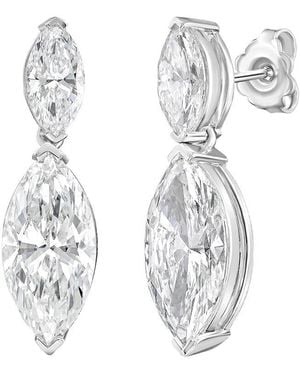 Diana M. Jewels 14K 15.00 Ct. Tw. Lab-Grown Diamond Drop Earrings - White