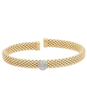 Meshmerise Mesh 0.10 Ct. Tw. Diamond Bangle Bracelet - Metallic