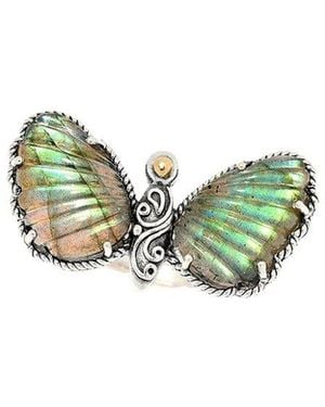 Samuel B. 18K 9.54 Ct. Tw. Labradorite Ring - Green