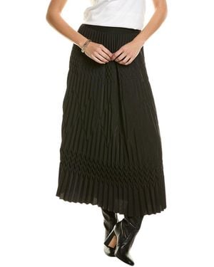 Le Superbe Origami Double Pleated Midi Skirt - Green