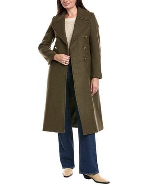 Barbour Reva Wool-Blend Military Coat - Green