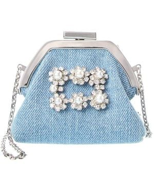 Roger Vivier Denim Shoulder Bag - Blue