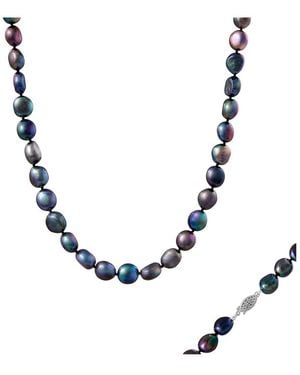 Splendid 14K 7X11Mm Pearl Necklace - Metallic