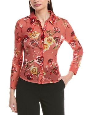 L'Agence Indiana Fitted Blouse - Red