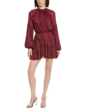 Hemant & Nandita Solid Mini Dress - Red