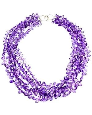 Arthur Marder Fine Jewelry Silver Amethyst Necklace - Purple