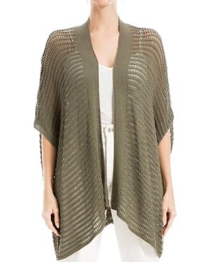 Max Studio Linen-Blend Cardigan - Green