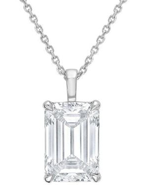 Diana M. Jewels 14K 5.00 Ct. Tw. Lab-Grown Diamond Solitaire Pendant - White