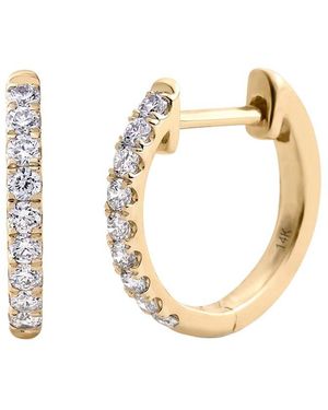 MaxColor 14K 0.20 Ct. Tw. Lab-Grown Diamond Huggie Earrings - Metallic