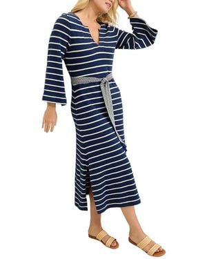 Tommy Bahama Sun Harbor Midi Caftan Dress - Blue