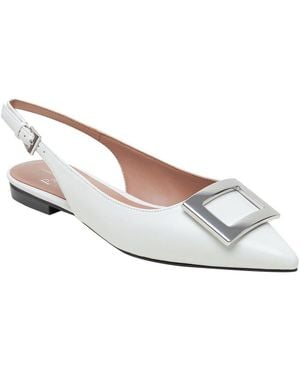 Linea Paolo Delica Leather Flat - White