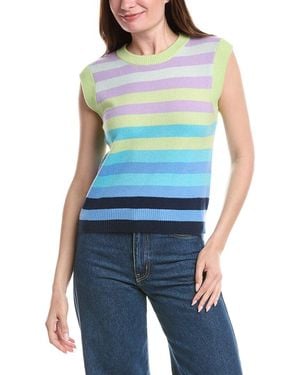 Isla Kacey Stripe Cashmere Top - Blue