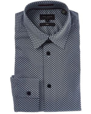 Ted Baker Faenza Geo Slim Fit Shirt - Blue