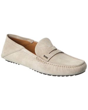 BOSS Suede Driver - White
