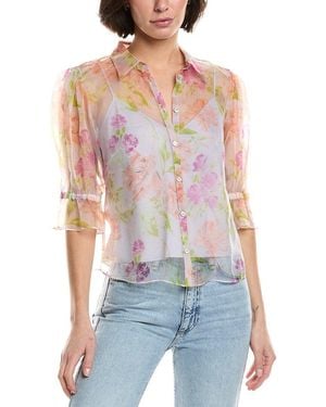 Cinq À Sept Fiona Midnight Silk Top - White