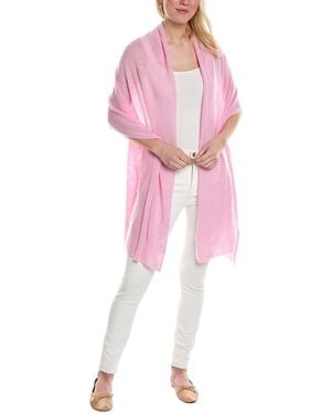 La Fiorentina Cashmere & Wool-blend Wrap - Pink