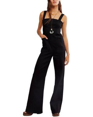Free People Suns Out Bootcut Jumpsuit - Blue