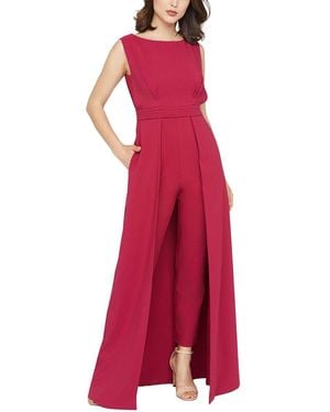 Kay Unger Demi Walk Thru Jumpsuit - Red