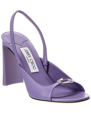 Jimmy Choo Lev 95 Leather Slingback Sandal - Purple