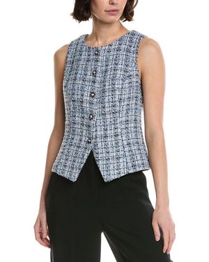 Cece V-Split Vest - Blue