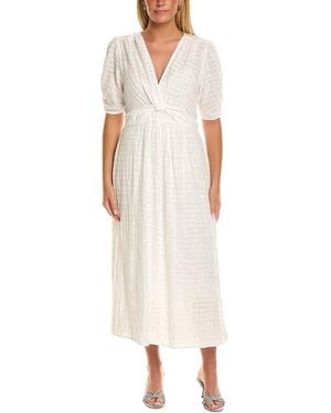 Velvet By Graham & Spencer Eloise Short Sleeve Midi Dress - White