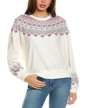 Z Supply Getaway Fair Isle Top - White