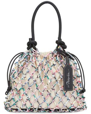 3.1 Phillip Lim Printed Macrame Mini Sac - Metallic