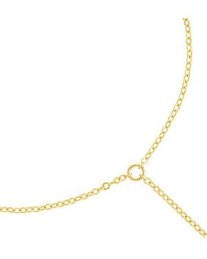 Sterling Forever 14K Plated Saskia Chain Toe Anklet - Metallic