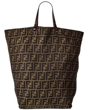Fendi Brown Monogram Canvas Mamma (authentic Pre-loved) - Black