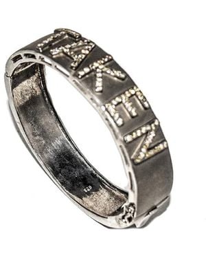 Arthur Marder Fine Jewelry Silver 1.35 Ct. Tw. Taken Diamond Bangle - Metallic