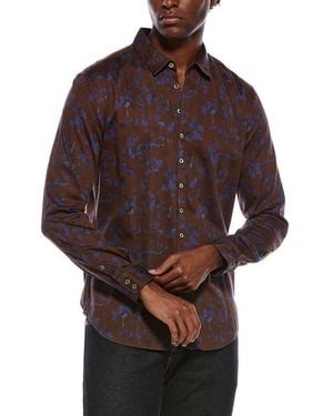 John Varvatos Slim Fit Printed Shirt - Brown