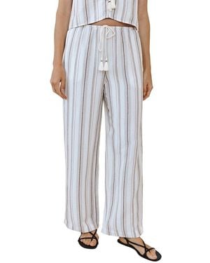 Bella Dahl Linen-Blend Beach Pant - Blue