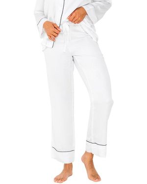 Ettitude Sateen Pajama Pant - White