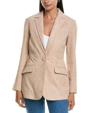 Walter Baker Mia Leather Blazer - Natural