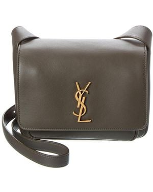Saint Laurent Niki Leather Crossbody - Grey