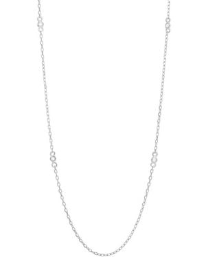 Savvy Cie Cz Stackable Necklace - White