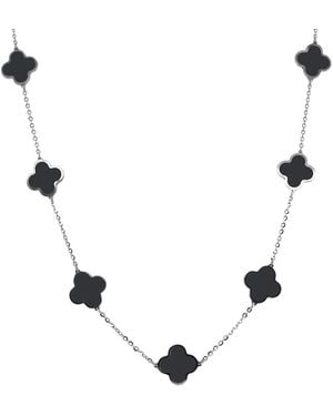 Italian Gold 14K Clover Necklace - Multicolour