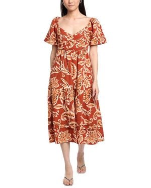 Lost + Wander Terra Midi Dress - Red