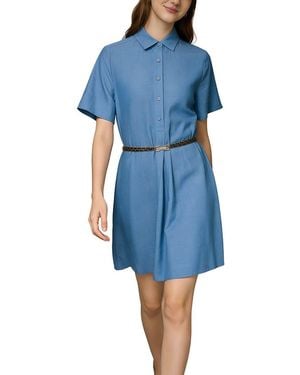 BRC By BURRYCO Short Sleeve Shirt Dress - Blue