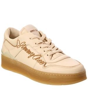 Jimmy Choo Florent/F Leather Trainer - Natural