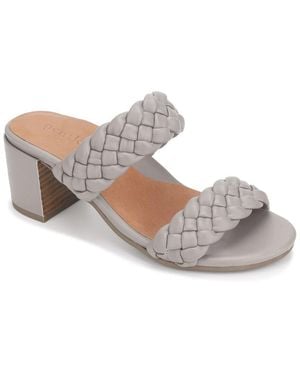 Gentle Souls By Kenneth Cole Charlene Two Braid Sandal - Grey
