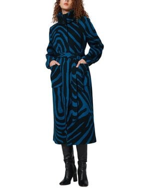 Diane von Furstenberg Starsky Wool-Blend Coat - Blue